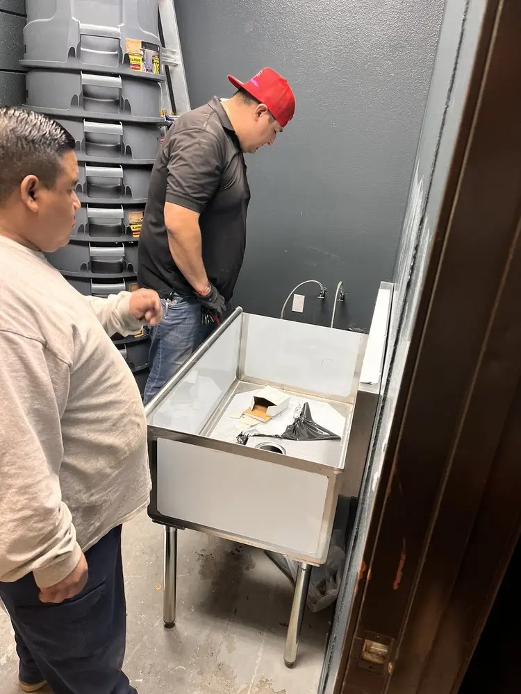 Commercial plumbing and sink installation in Plano